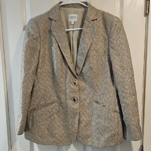 Armani Collezioni Textured Beige Blazer